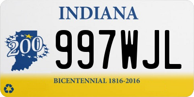 IN license plate 997WJL