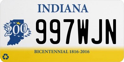 IN license plate 997WJN