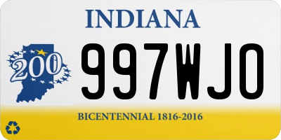 IN license plate 997WJO