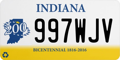 IN license plate 997WJV