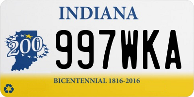 IN license plate 997WKA