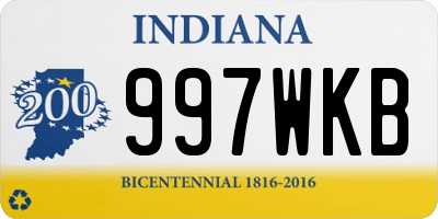 IN license plate 997WKB