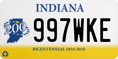IN license plate 997WKE