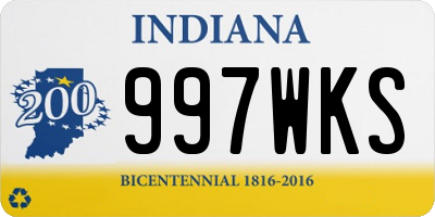 IN license plate 997WKS