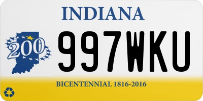 IN license plate 997WKU