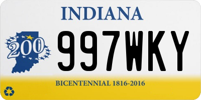 IN license plate 997WKY
