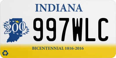 IN license plate 997WLC