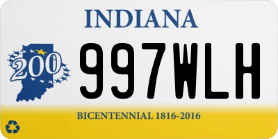 IN license plate 997WLH