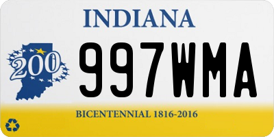IN license plate 997WMA