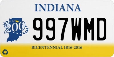 IN license plate 997WMD