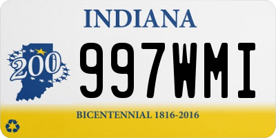 IN license plate 997WMI