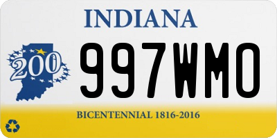 IN license plate 997WMO