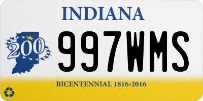 IN license plate 997WMS