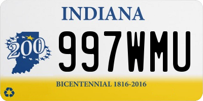 IN license plate 997WMU
