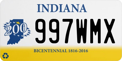 IN license plate 997WMX