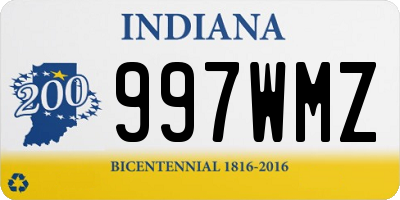 IN license plate 997WMZ