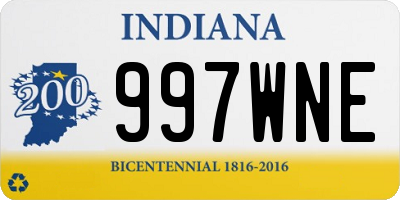 IN license plate 997WNE