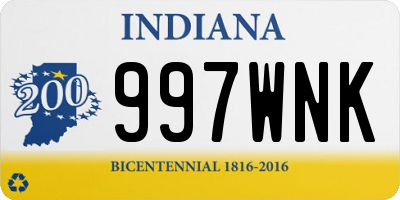 IN license plate 997WNK