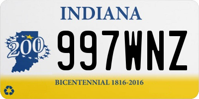 IN license plate 997WNZ