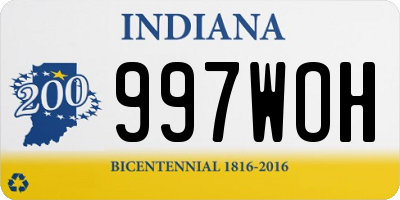 IN license plate 997WOH