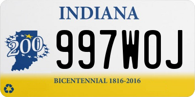IN license plate 997WOJ