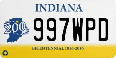 IN license plate 997WPD