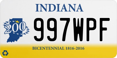 IN license plate 997WPF