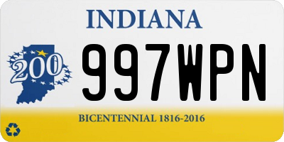 IN license plate 997WPN