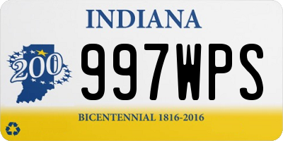 IN license plate 997WPS