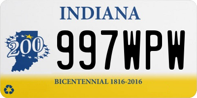 IN license plate 997WPW