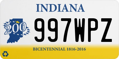 IN license plate 997WPZ