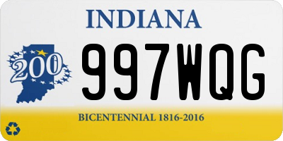 IN license plate 997WQG