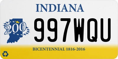 IN license plate 997WQU