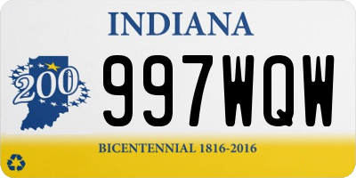 IN license plate 997WQW