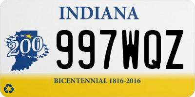 IN license plate 997WQZ