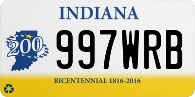 IN license plate 997WRB