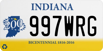 IN license plate 997WRG