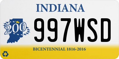 IN license plate 997WSD