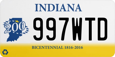 IN license plate 997WTD