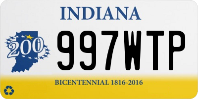 IN license plate 997WTP