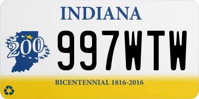 IN license plate 997WTW