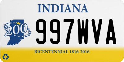 IN license plate 997WVA