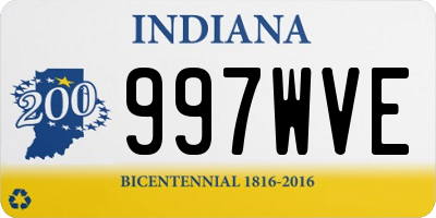 IN license plate 997WVE