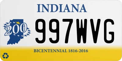 IN license plate 997WVG