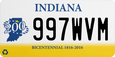 IN license plate 997WVM