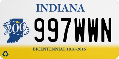 IN license plate 997WWN