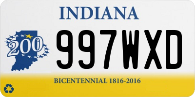 IN license plate 997WXD