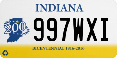 IN license plate 997WXI