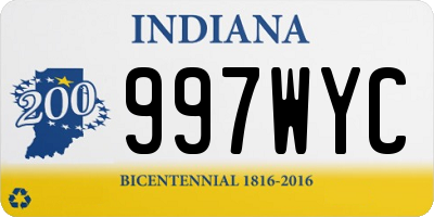 IN license plate 997WYC