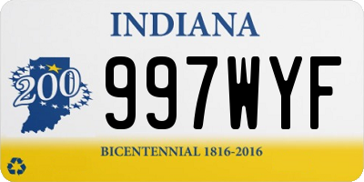 IN license plate 997WYF